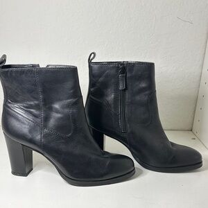 Cole Haan Black Heeled Ankle Boots SZ 7.5 Gently Worn